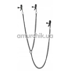 Зажимы для сосков и клитора Blaze Deluxe Nipple & Clit Clamps, чёрные - Фото №1