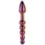 Анальный фаллоимитатор Glamour Glass Ridged Anal Dildo, радужный - Фото №1