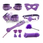 Бондажний набір Loveshop BDSM Bondage Restraints Set, фіолетовий - Фото №1