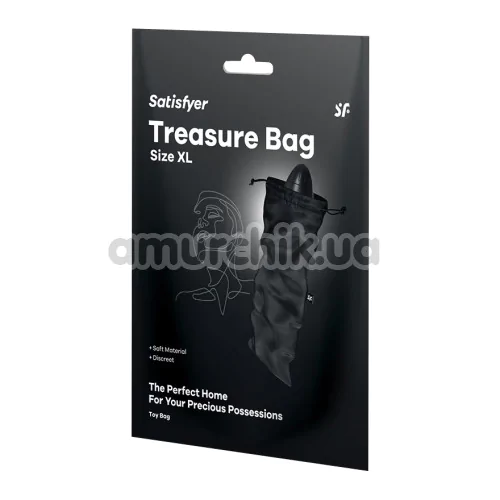 Чехол для хранения секс-игрушек Satisfyer Treasure Bag Size XL, черный