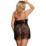 Комплект Star Night Tulle Set, чорний: пеньюар + трусики-стрінги - Фото №5