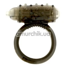 Кільце-насадка вібруюче SiliconSoft Cockring, чорне - Фото №1
