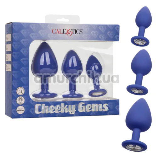 Набір анальних пробок Cheeky Gems, фіолетовий