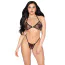 Комплект Leg Avenue Fishnet Bra Top and G-String Panty, чорний: бюстгальтер + трусики-стрінги - Фото №2