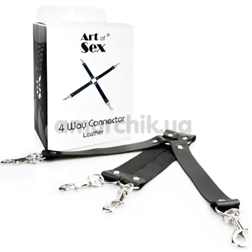 Ремінці для фіксаторів Art of Sex 4 Way Connector, чорні