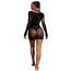 Сукня Star Night Longsleeve Open Front Mini Dress, чорна - Фото №17