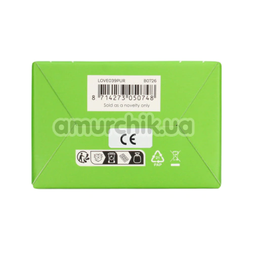 Анальная пробка с вибрацией Loveline Teardrop Shaped Anal Vibrator, фиолетовая