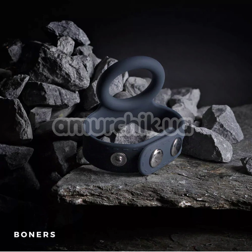 Эрекционное кольцо для члена Boners Cock & Ball Strap S/M, синее