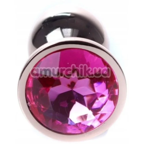 Анальная пробка с розовым кристаллом Exclusivity Jewellery Red Gold Plug, золотая