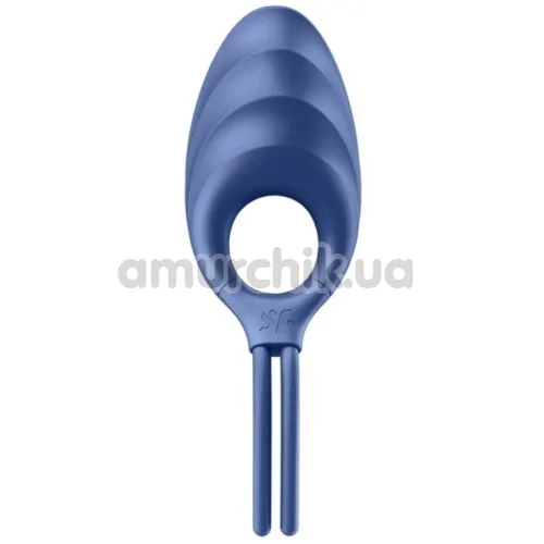 Виброкольцо Satisfyer Swordsman, синее - Фото №1