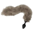 Анальна пробка з сірим хвостиком лисиці Fluffy Tail Plug For Your Butt, чорна - Фото №2