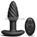 Анальная пробка с вибрацией и ротацией Dorcel Spin Plug, черная - Фото №1