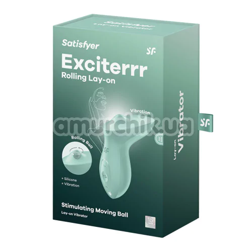 Кліторальний вібратор Satisfyer Exciterrr, бірюзовий