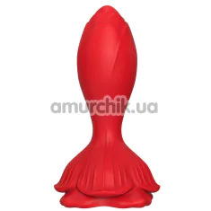 Анальна пробка з вібрацією Boss Series Anal Plug Rosenberg, червона - Фото №1