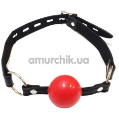 Кляп DS Fetish Ball Gag 08, красно-черный - Фото №1