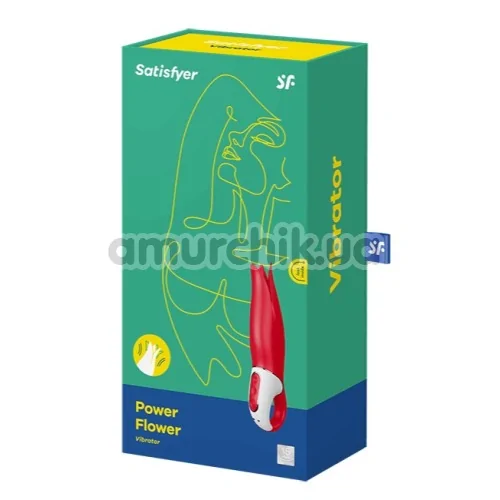 Вібратор Satisfyer Power Flower, червоний
