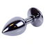 Анальна пробка з блакитним кристалом Exclusivity Jewellery Dark Silver Plug, срібна - Фото №3