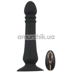 Анальний вібратор з поштовхами Black Velvets Anal Thruster, чорний - Фото №1