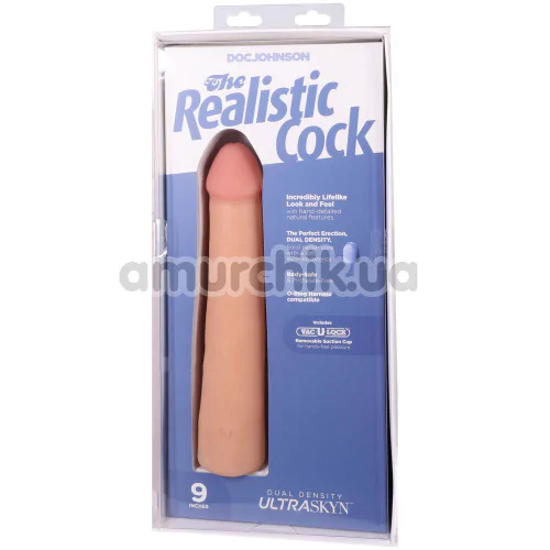 Фаллоимитатор Doc Johnson The Realistic Cock 9, телесный