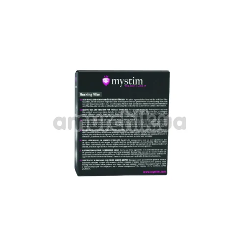 Анальная пробка для электростимуляции Mystim Rocking Vibe Electrosex Butt Plug & Vibration, чёрная
