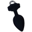Анальна пробка Silicone Anal Plug With Ring Pull M, чорна - Фото №4