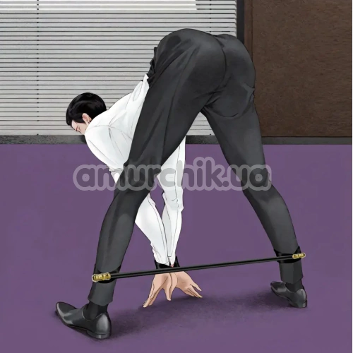 Бондажный набор Upko Extra-long Spreader Bar With Choker And Cuffs, черный
