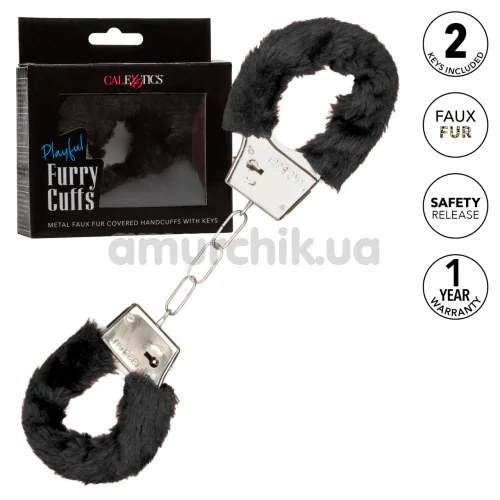 Наручники Playful Furry Cuffs, чорні