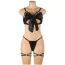 Комплект Star Night Openable Bow Sexy Bra Set, черный: бюстгальтер + трусики-стринги + гартеры - Фото №7