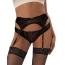 Комплект Star Night Tiny Lace Bow Garter Panty, чорний: пояс для панчіх + трусики- - Фото №1