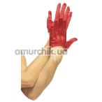 Перчатки Leg Avenue Mini Cropped Satin Gloves, красные - Фото №1