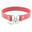 Нашийник з замочком DS Fetish Locking Collar, червоний