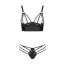 Комплект Passion Free Your Senses Erotic Line Malwia Bikini, черный: бюстгальтер + трусики-стринги - Фото №3