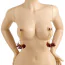 Зажимы для сосков Virgite Nipple Clamps Jewels Mod. 3, золотые - Фото №3