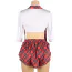 Костюм школьницы Star Night Schoolgirl Costume Set, красно-белый: топ + шорты + галстук - Фото №7