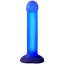 Фалоімітатор з підсвіткою Strap-On-Me Glow-LED Dildo M, синьо-фіолетовий - Фото №2