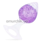 Анальная пробка Liebe Seele Crystal Heart-Shaped Anal Plug Medium, фиолетовая - Фото №1