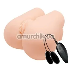 Искусственная вагина и анус с вибрацией Crazy Bull Vagina And Anal 113Z-1, телесная - Фото №1