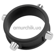 Ерекційне кільце Rebel Men's Gear Cock Ring with Studs, чорне - Фото №1