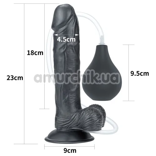 Фаллоимитатор с эякуляцией Squirt Extreme 9, черный