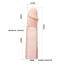 Насадка на пеніс Sex Toys Big Man з великою голівкою, тілесна - Фото №6