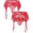 Комплект Star Night Mesh & Bow Garter Panties, червоний: пояс для панчіх + трусики-стрінги - Фото №10