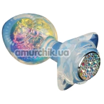 Анальная пробка с радужным кристаллом Univibe Plug With Lateral Relief, прозрачная - Фото №1