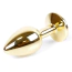 Анальна пробка з чорним кристалом Exclusivity Jewellery Gold Plug, золота - Фото №3