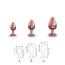 Анальна пробка із чорним кристалом Dorcel Diamond S, золота - Фото №4