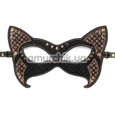 Маска на глаза Lovetoy Rebellion Reign Cat Mask, черная - Фото №1