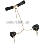 Прикраси для сосків з нашийником JSY Nipple Sticker RT236114, чорні - Фото №1