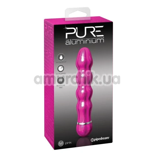 Вибратор Pure Aluminium Medium, розовый