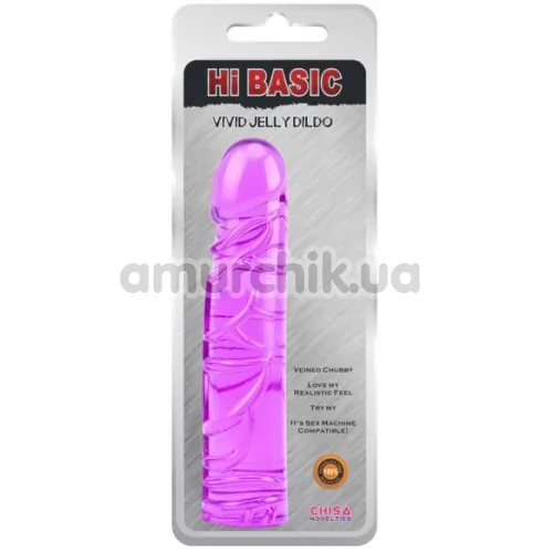 Фалоімітатор Hi Basic Vivid Jelly Dildo, фіолетовий