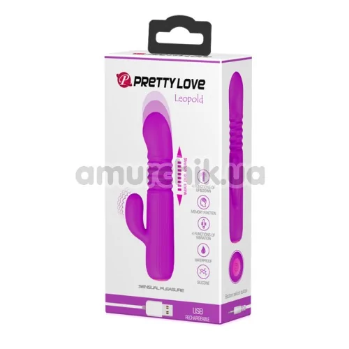 Вибратор Pretty Love Leopold, фиолетовый