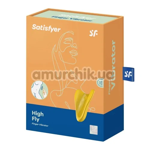 Вибронасадка на палец Satisfyer High Fly, желтая